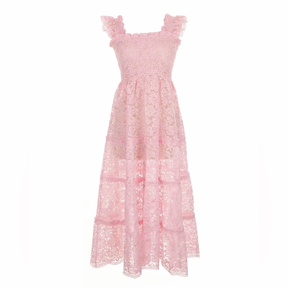 Hill House The Lace Ellie Nap Dress in Pink Lace Collector’s Edition | M - Picture 5 of 16